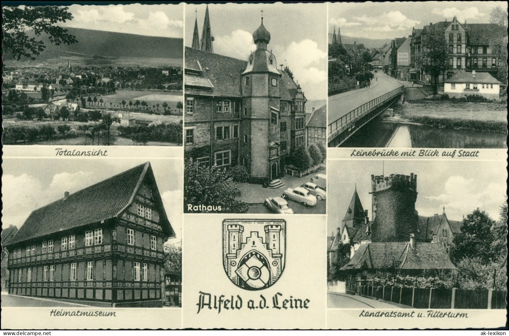 Ansichtskarte Alfeld (Leine) Mehrbild: Museum, Totale, Landratsturm 1965  - Alfeld