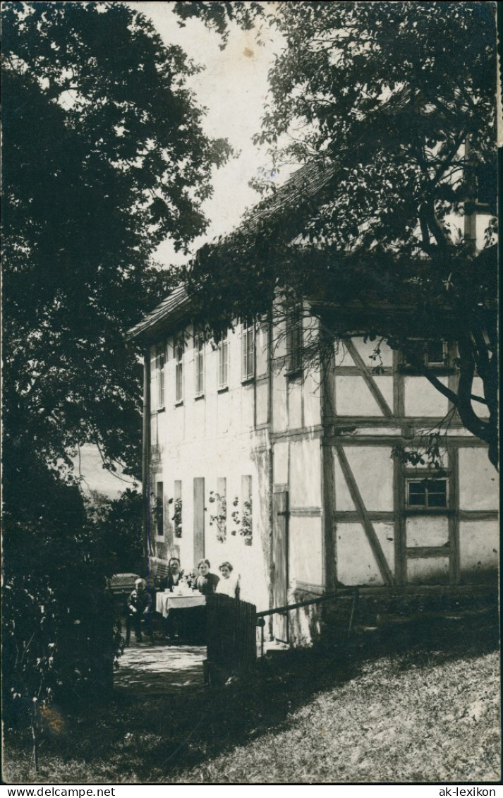 Reinsberg (Sachsen) Partie Am Fachwerkhaus (Privataufnahme) 1912 Privatfoto  - Reinsberg (Sachsen)