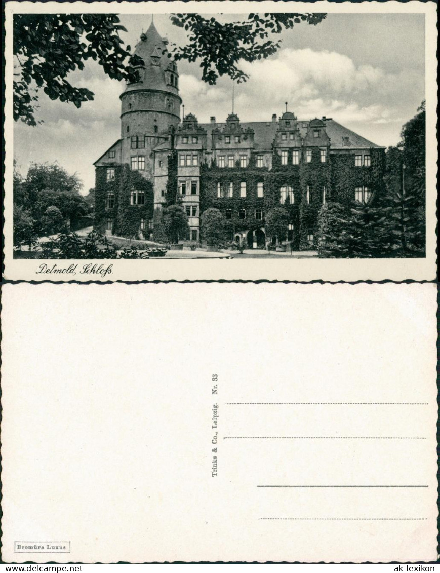 Ansichtskarte Detmold Schloss 1928 - Detmold