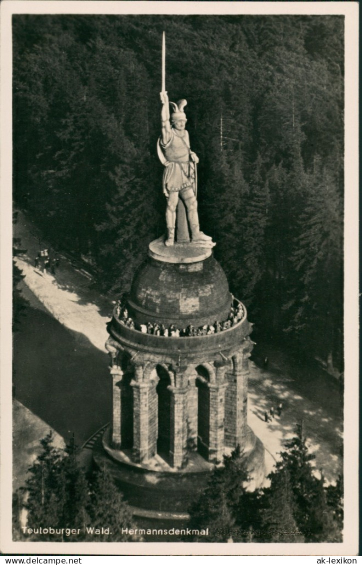 Ansichtskarte Hiddesen-Detmold Luftbild Hermannsdenkmal 1930  - Detmold