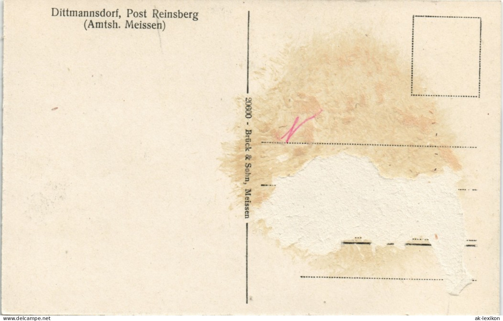 Ansichtskarte Dittmannsdorf-Reinsberg (Sachsen) Kirche Und Alte Schule 1913 - Reinsberg (Sachsen)