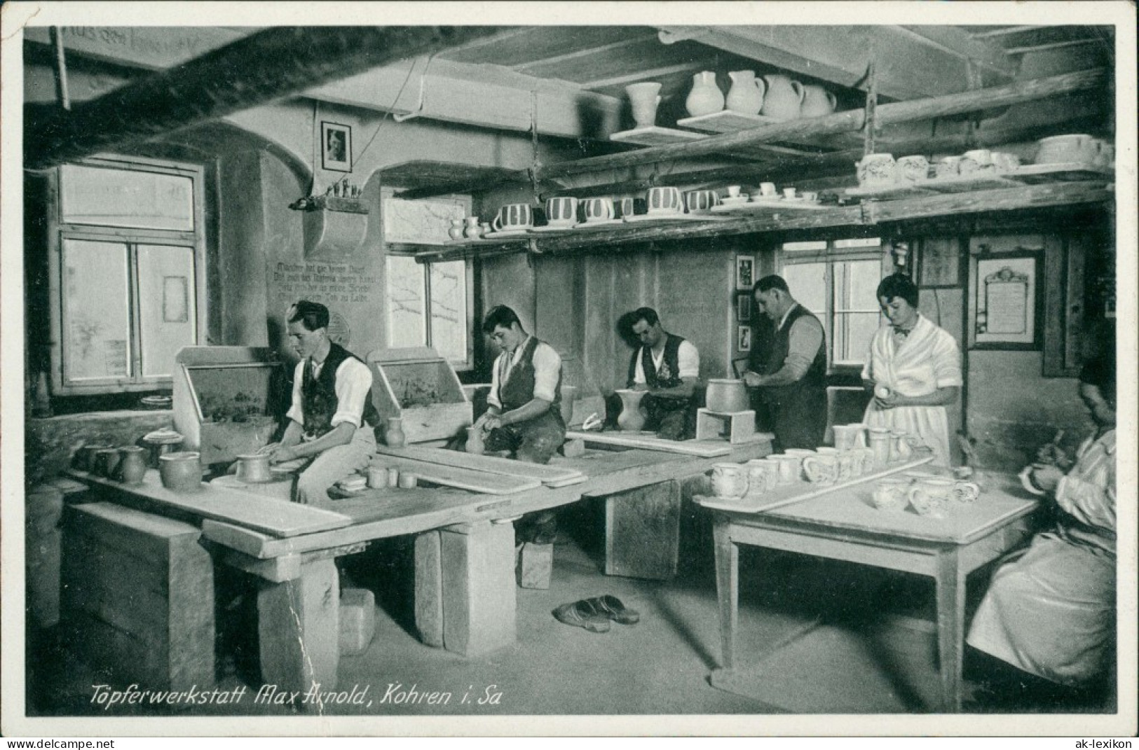 Ansichtskarte Kohren-Sahlis Töpferwerkstadt Max Arnold 1936 - Kohren-Sahlis