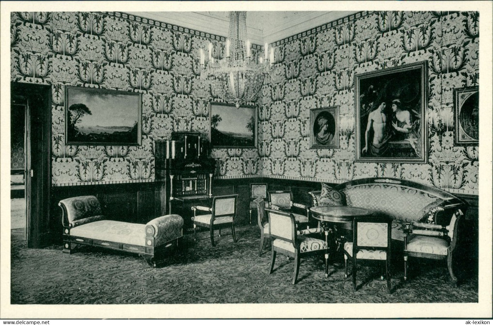 Ansichtskarte Bad Arolsen Schloss Arolsen - Roter Empiresalon 1932 - Bad Arolsen