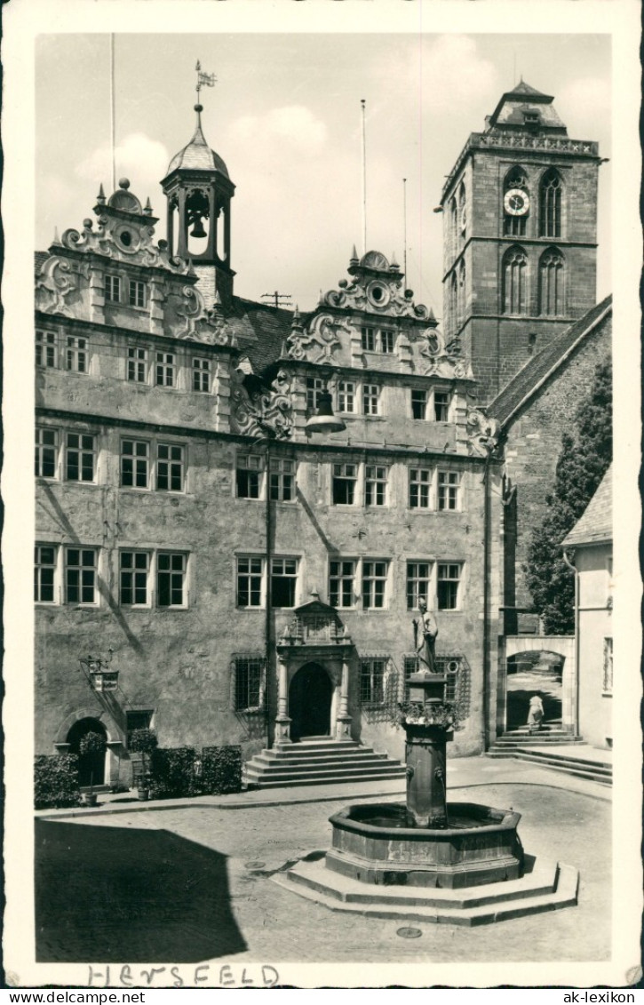 Ansichtskarte Bad Hersfeld Rathaus Mit Stadtkirche 1930 - Bad Hersfeld