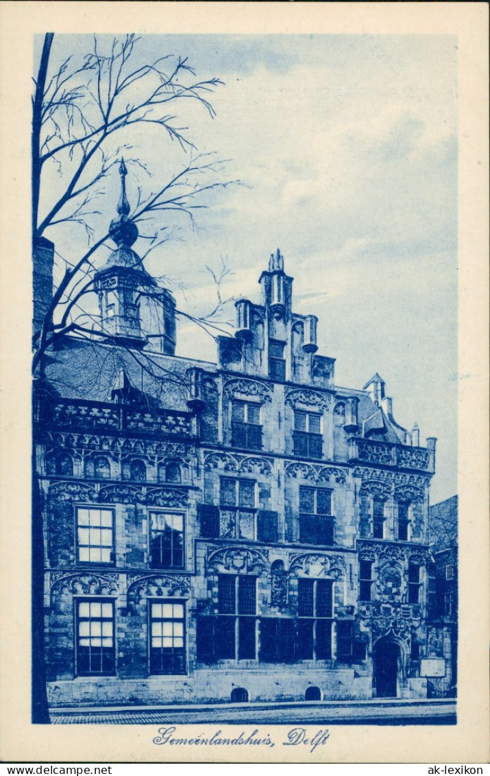 Postkaart Delft Delft Gemeenlandshuis 1928 - Delft