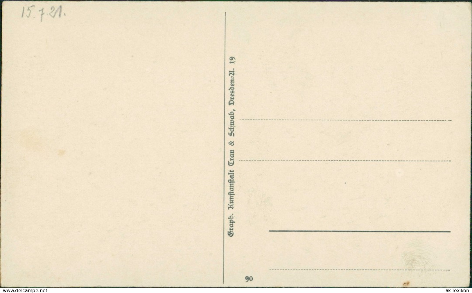 Ansichtskarte Rathen Basteibrücke - Sächsische Schweiz 1921 (c) Trau & Schwab - Rathen