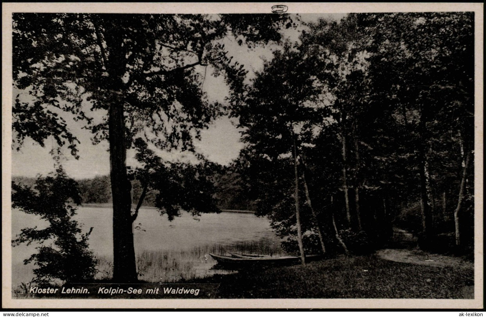 Ansichtskarte Lehnin-Kloster Lehnin Kolpin-See Mit Waldweg, Boote 1934 - Lehnin