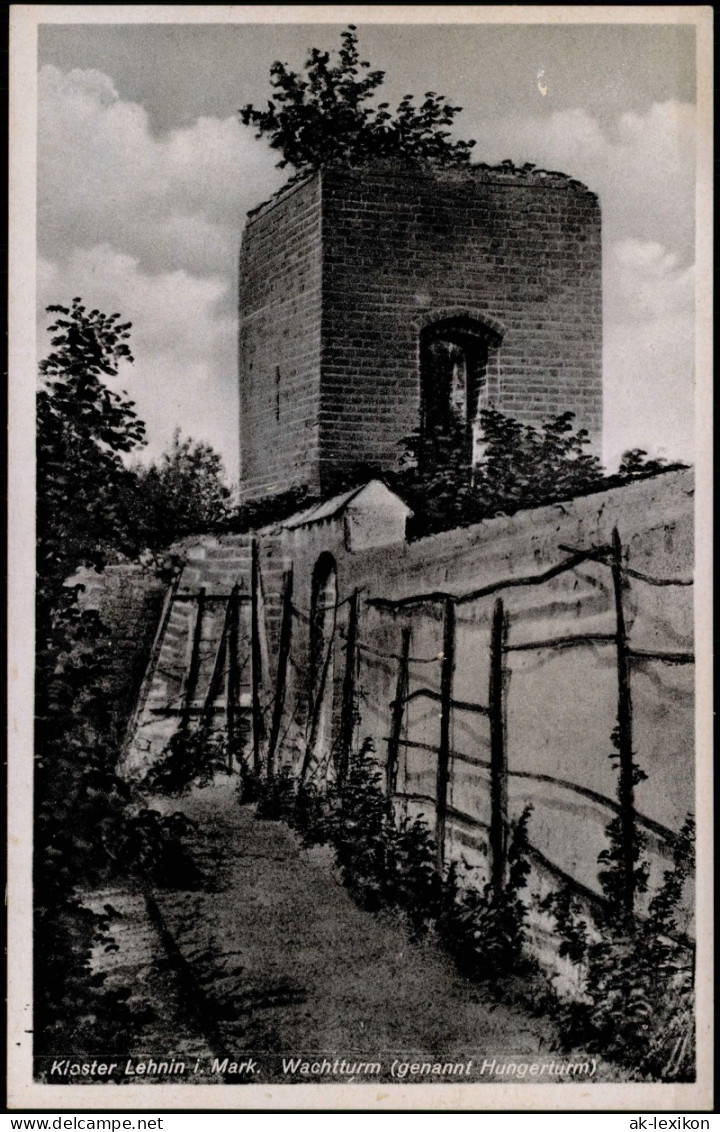 Ansichtskarte Kloster Lehnin Wachtturm (genannt Hungerturm 1934 - Lehnin