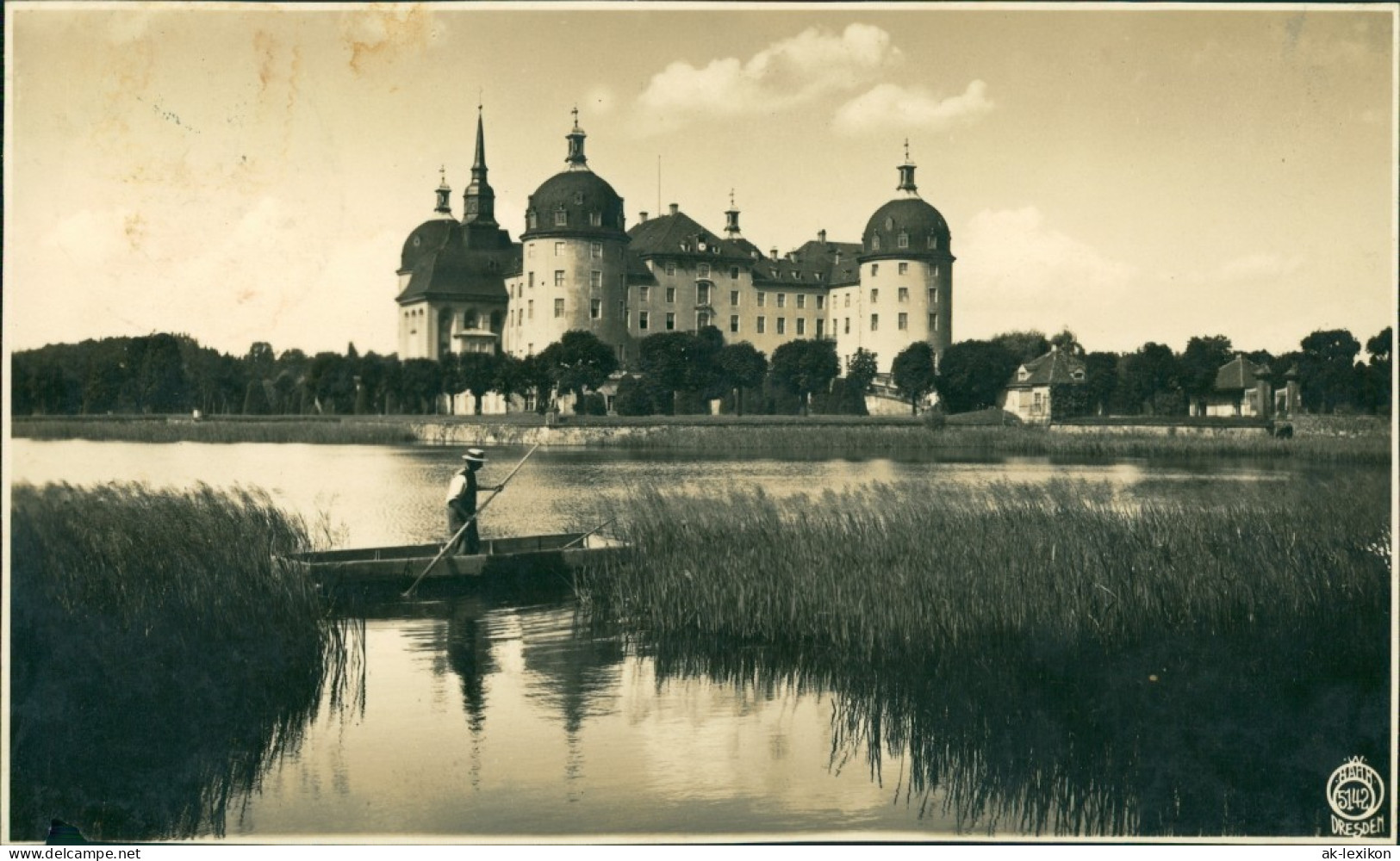 Ansichtskarte Moritzburg Kgl. Jagdschloss 1935 Walter Hahn:5142 - Moritzburg