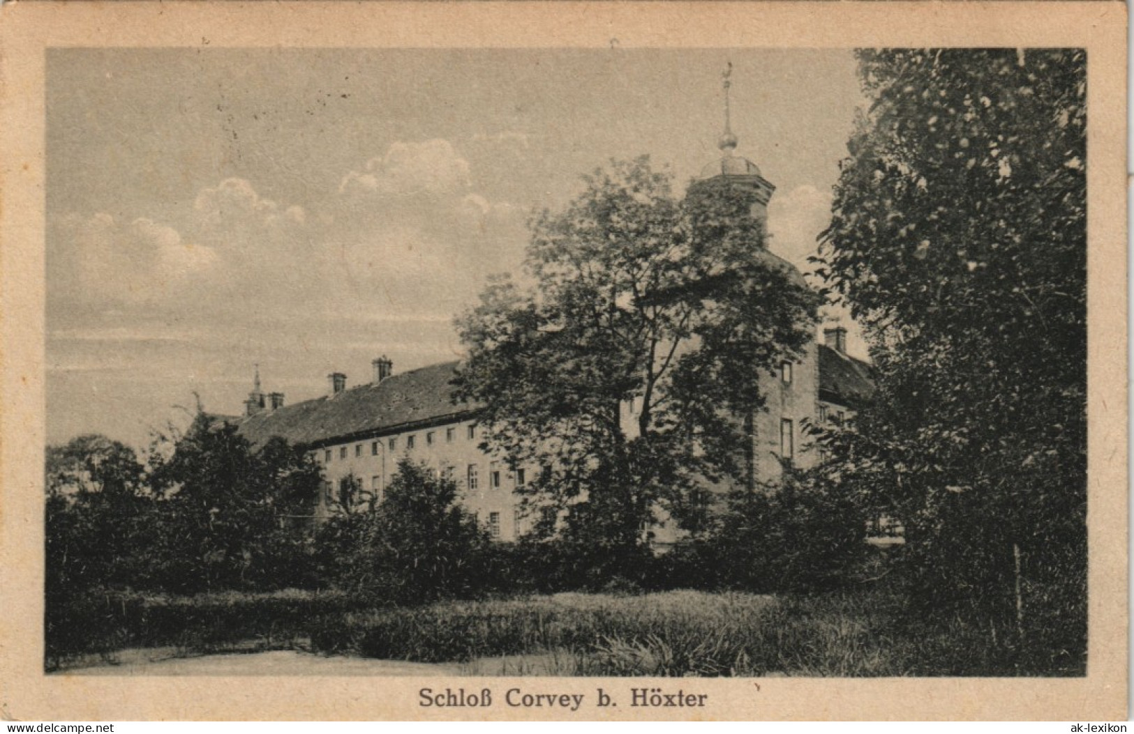 Ansichtskarte Höxter (Weser) Schloß Kloster Corvey 1919   Gel Stempel HÖXTER - Höxter