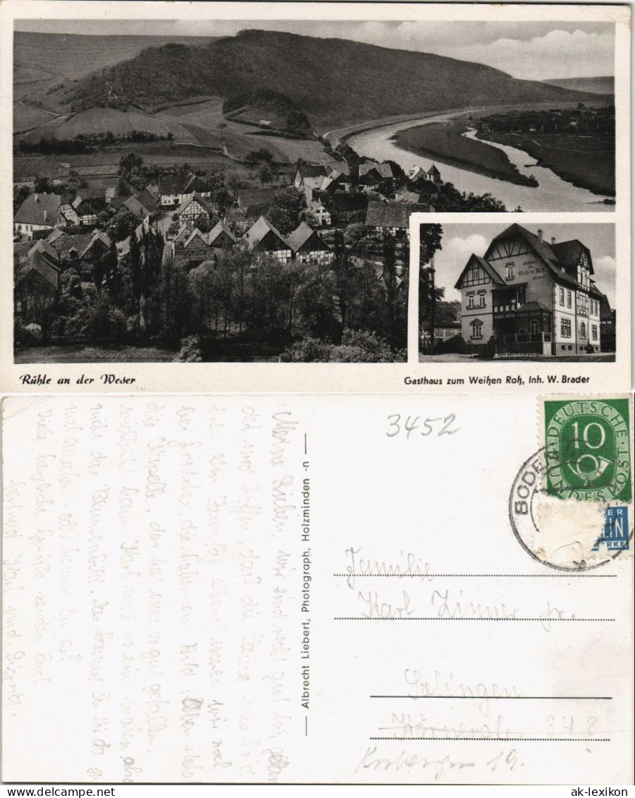 Ansichtskarte Rühle-Bodenwerder Stadt Und Gasthaus 1952 - Bodenwerder