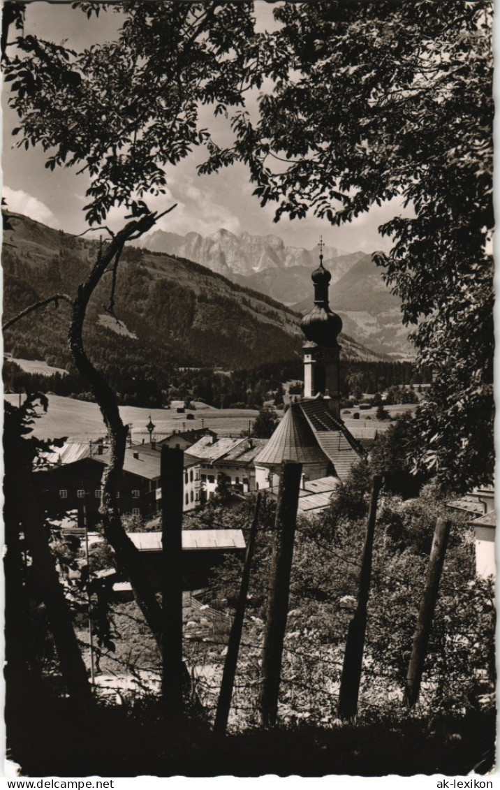 Reit Im Winkl Panorama-Ansicht Blick Kirche U. Kaisergebirge 1959 - Reit Im Winkl