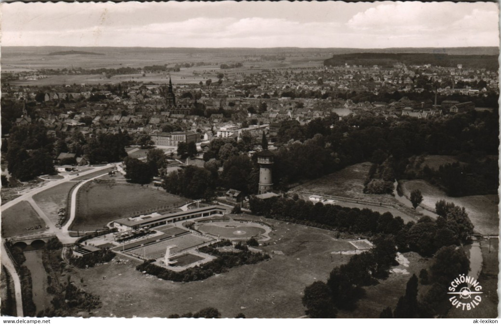 Ansichtskarte Wolfenbüttel Luftbild Stadt Vom Flugzeug Aus 1961 - Wolfenbuettel
