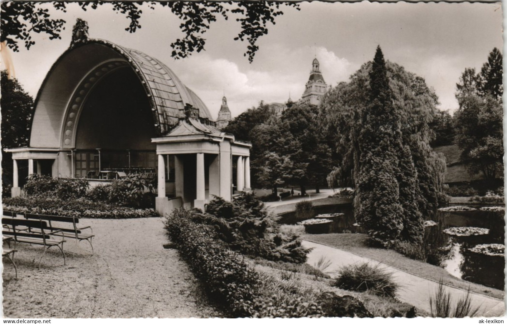 Ansichtskarte Bad Wildungen Kurgarten Partie Im Kurpark 1957 - Bad Wildungen