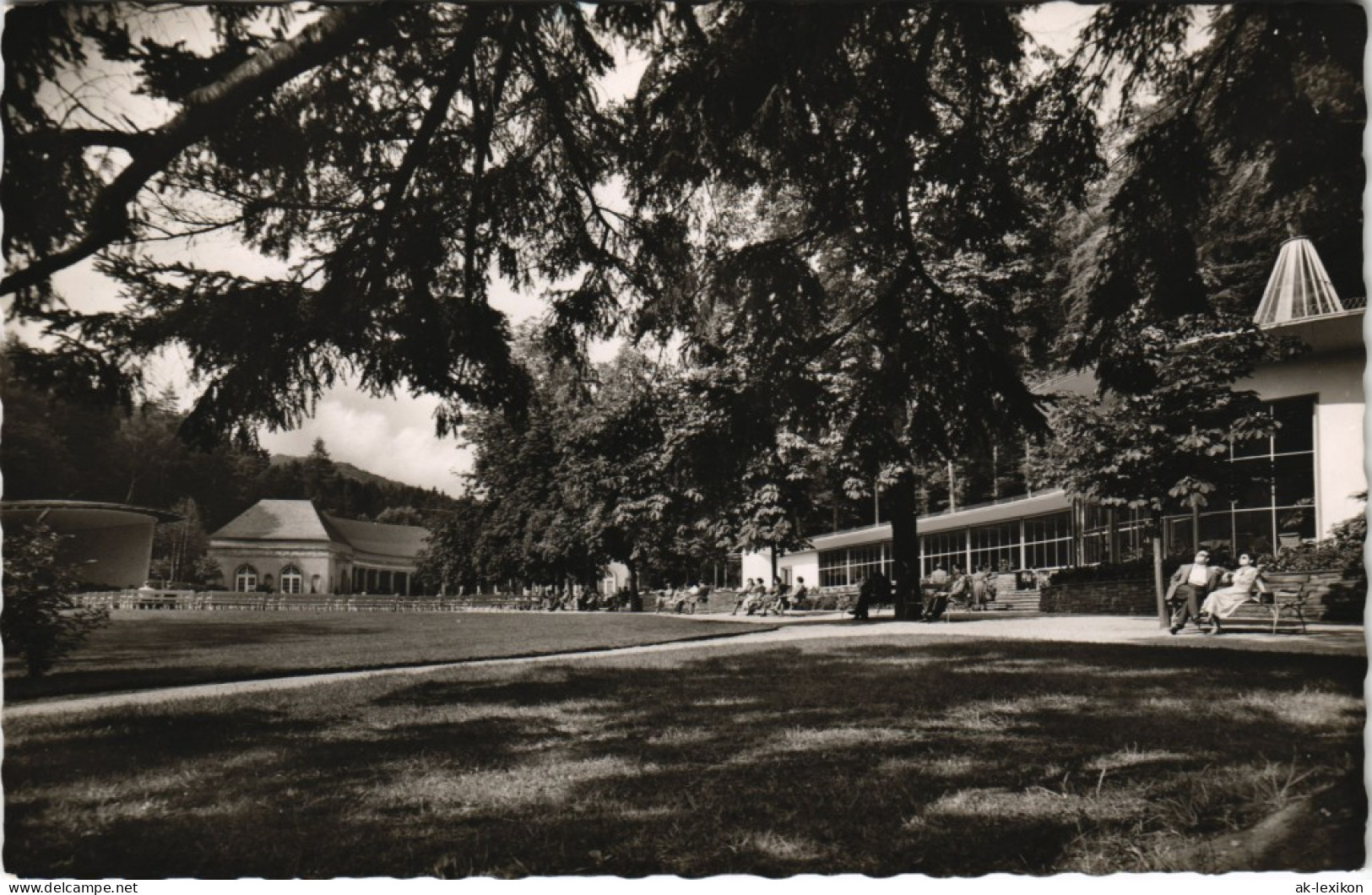 Ansichtskarte Bad Wildungen Kurpark Mit Parkcafé Und Wandelhalle 1956 - Bad Wildungen