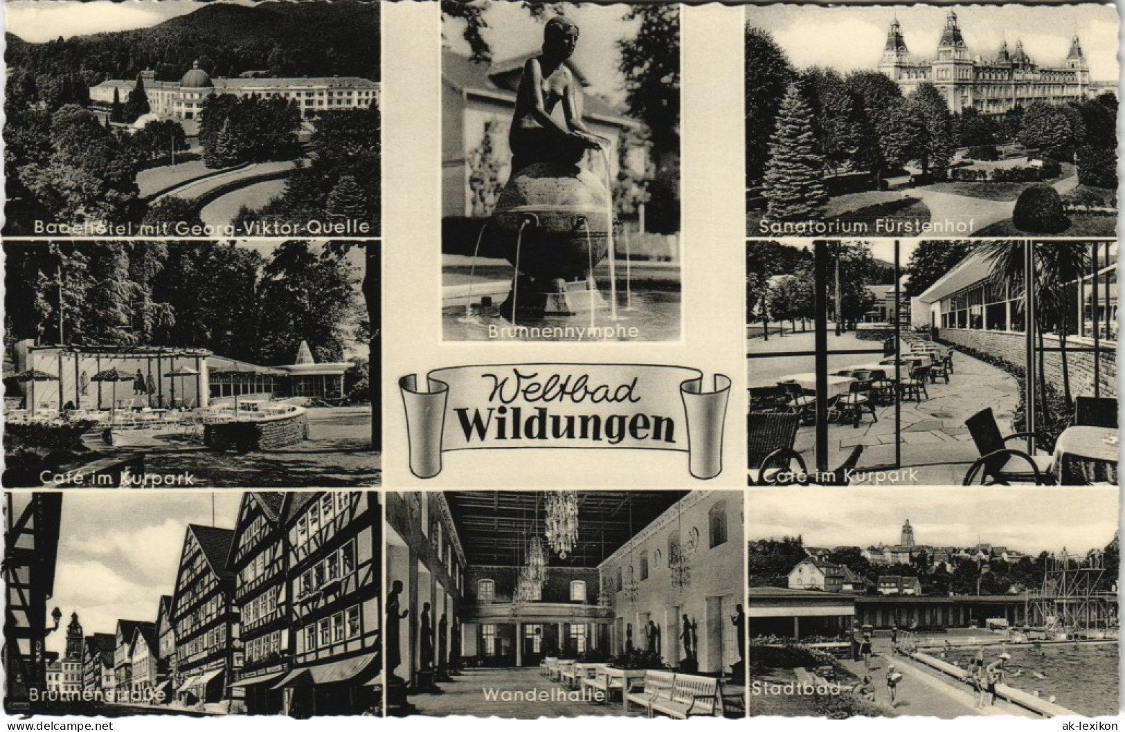 Bad Wildungen Mehrbild-AK Stadtteilansichten Ua. Fürstenhof, Stadtbad Uvm. 1960 - Bad Wildungen