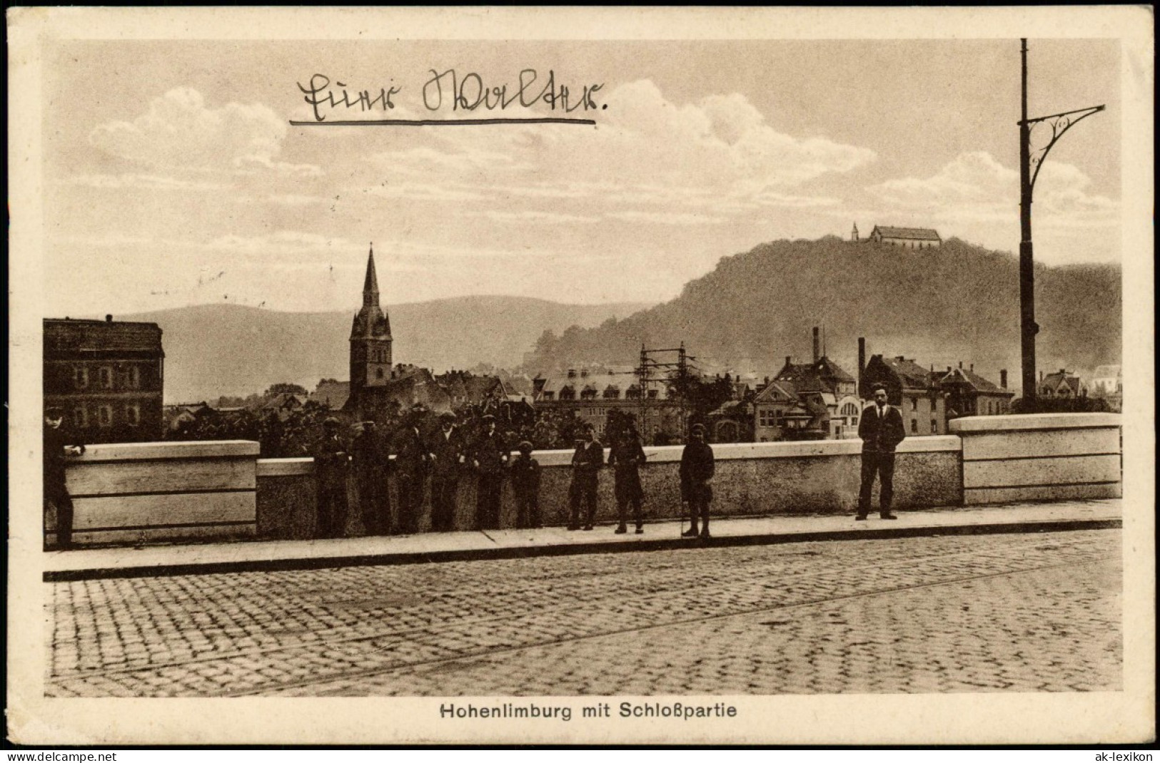 Hohenlimburg-Hagen (Westfalen) Personen Auf Brücke, Schloßpartie 1937 - Hagen