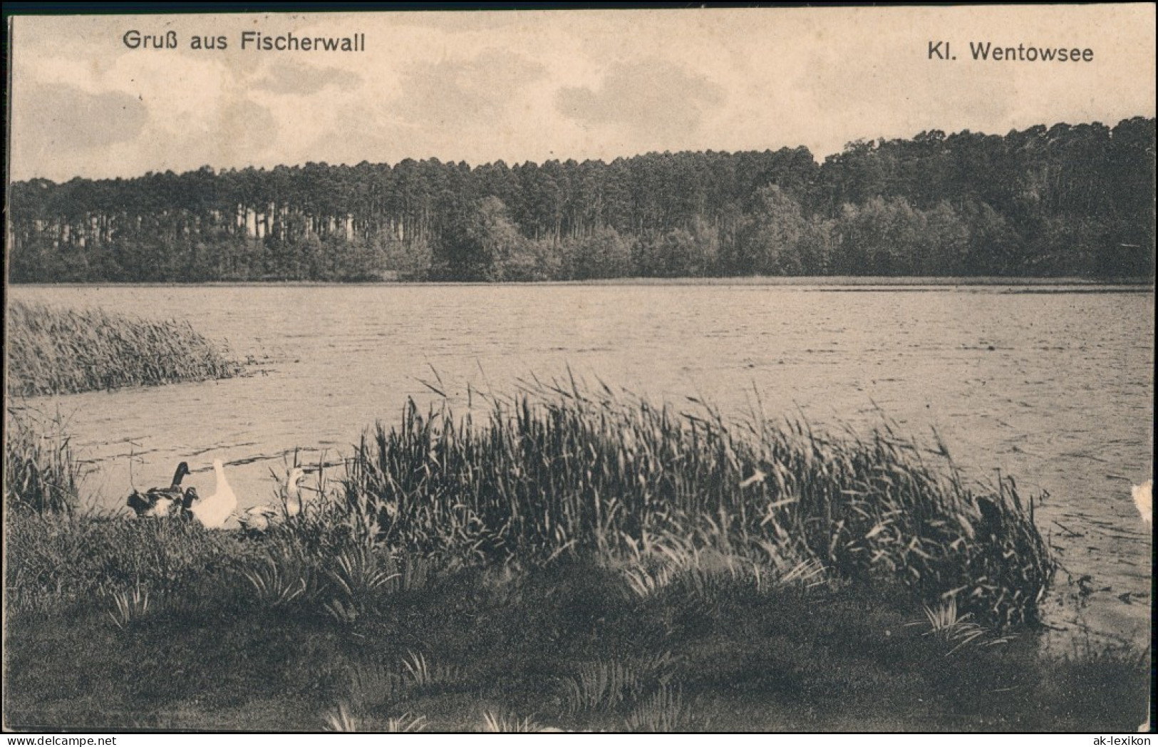 Ansichtskarte Fischerwall-Gransee Kl. Wentowsee 1922 - Gransee