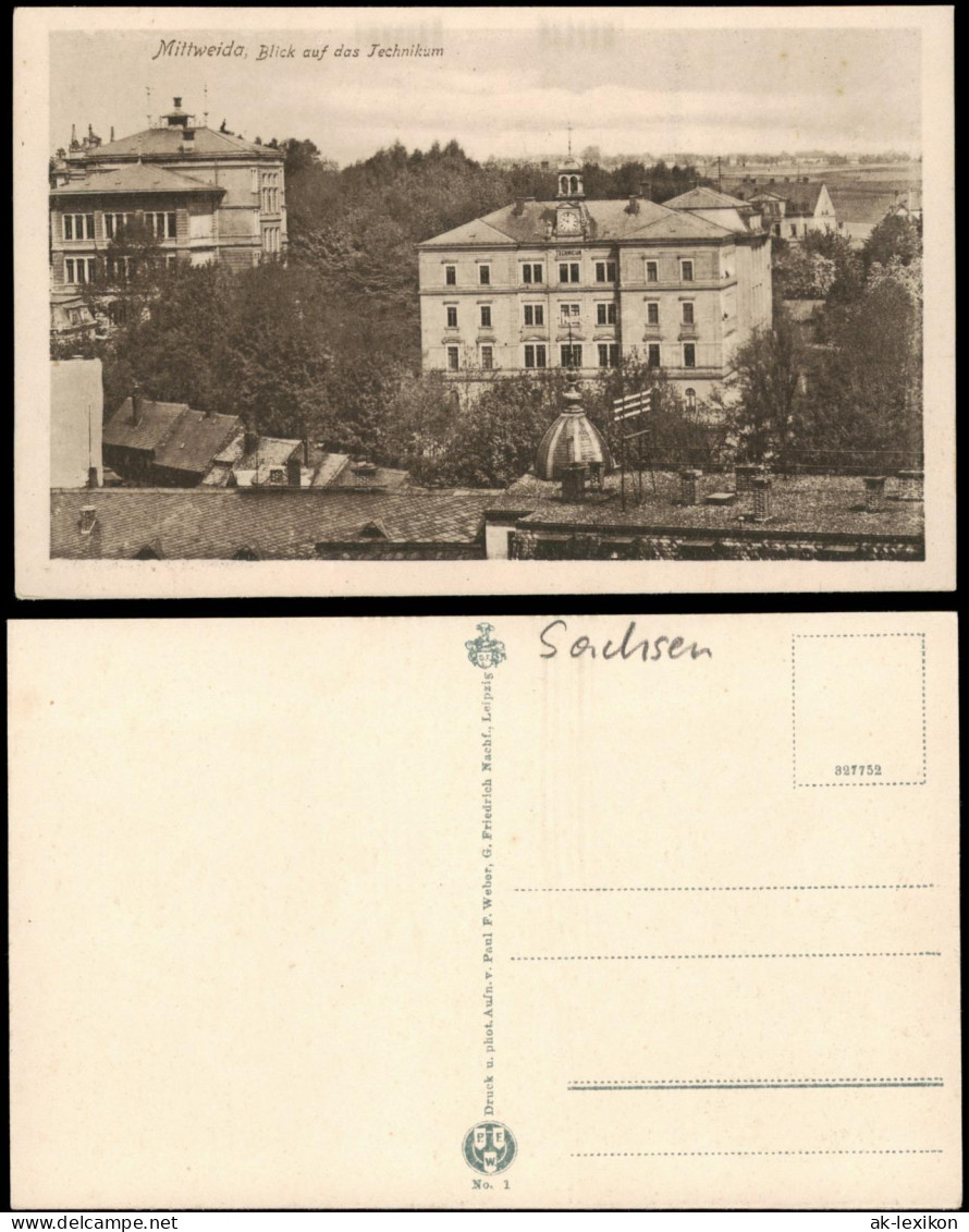Ansichtskarte Mittweida Technikum 1925 - Mittweida