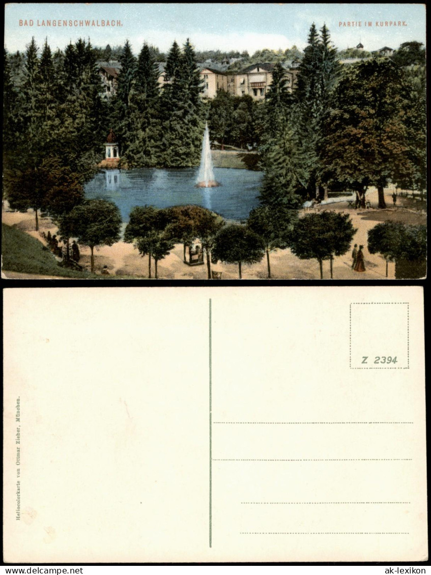 Ansichtskarte Bad Schwalbach Langenschwalbach Villen Am Kurpark 1913 - Bad Schwalbach