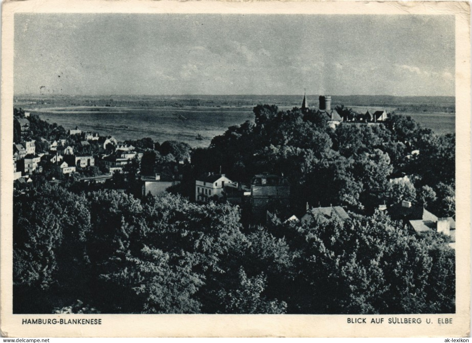 Ansichtskarte Blankenese-Hamburg Süllberg, Elbe 1940 - Blankenese