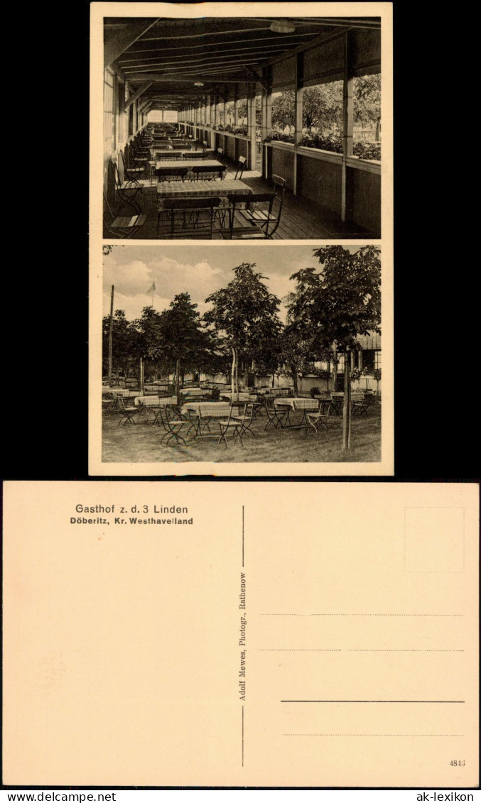 Döberitz-Premnitz Gasthof Zu Den 3 Linden Veranda & Biergarten 1910 - Premnitz