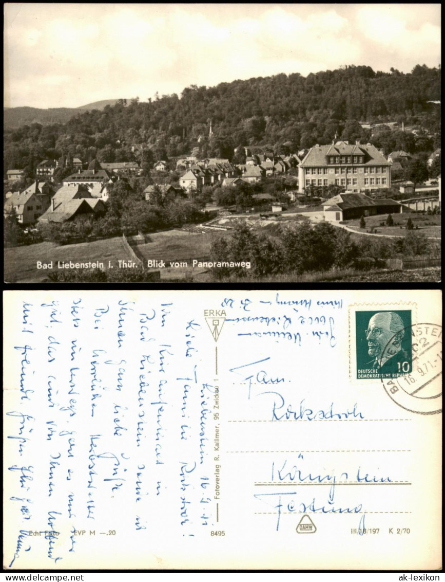 Ansichtskarte Bad Liebenstein Blick Vom Panoramaweg 1971/1970 - Bad Liebenstein