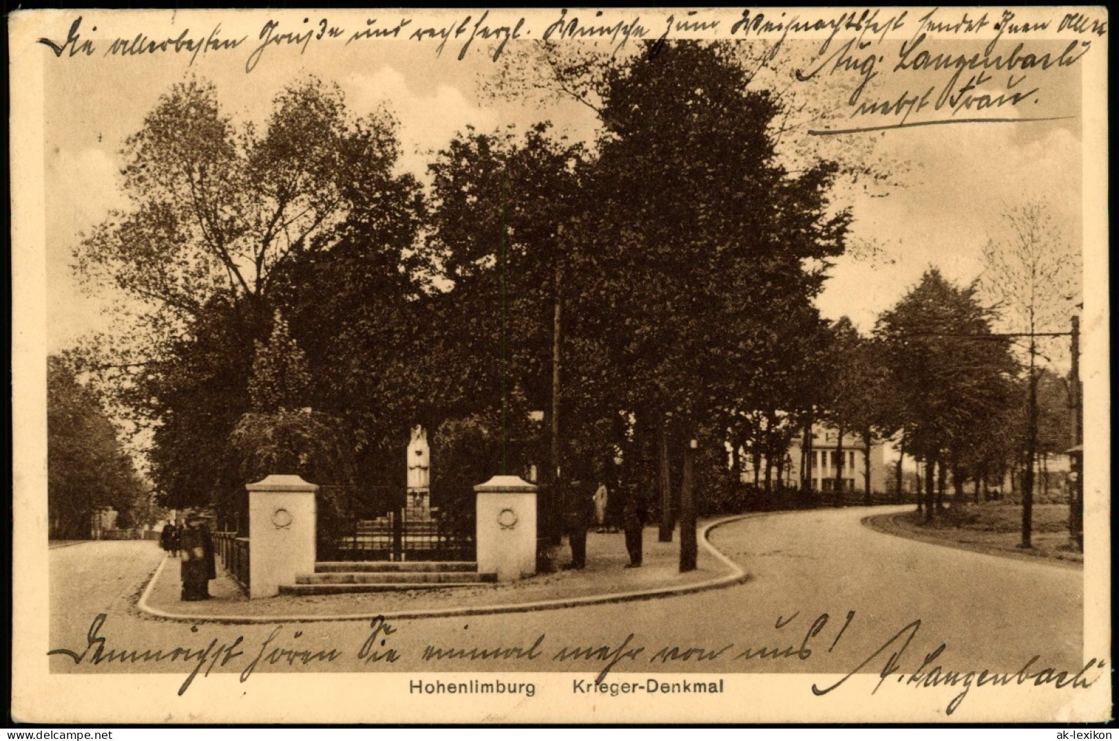 Hohenlimburg-Hagen (Westfalen) Strasse Partie Am Krieger-Denkmal 1938 - Hagen