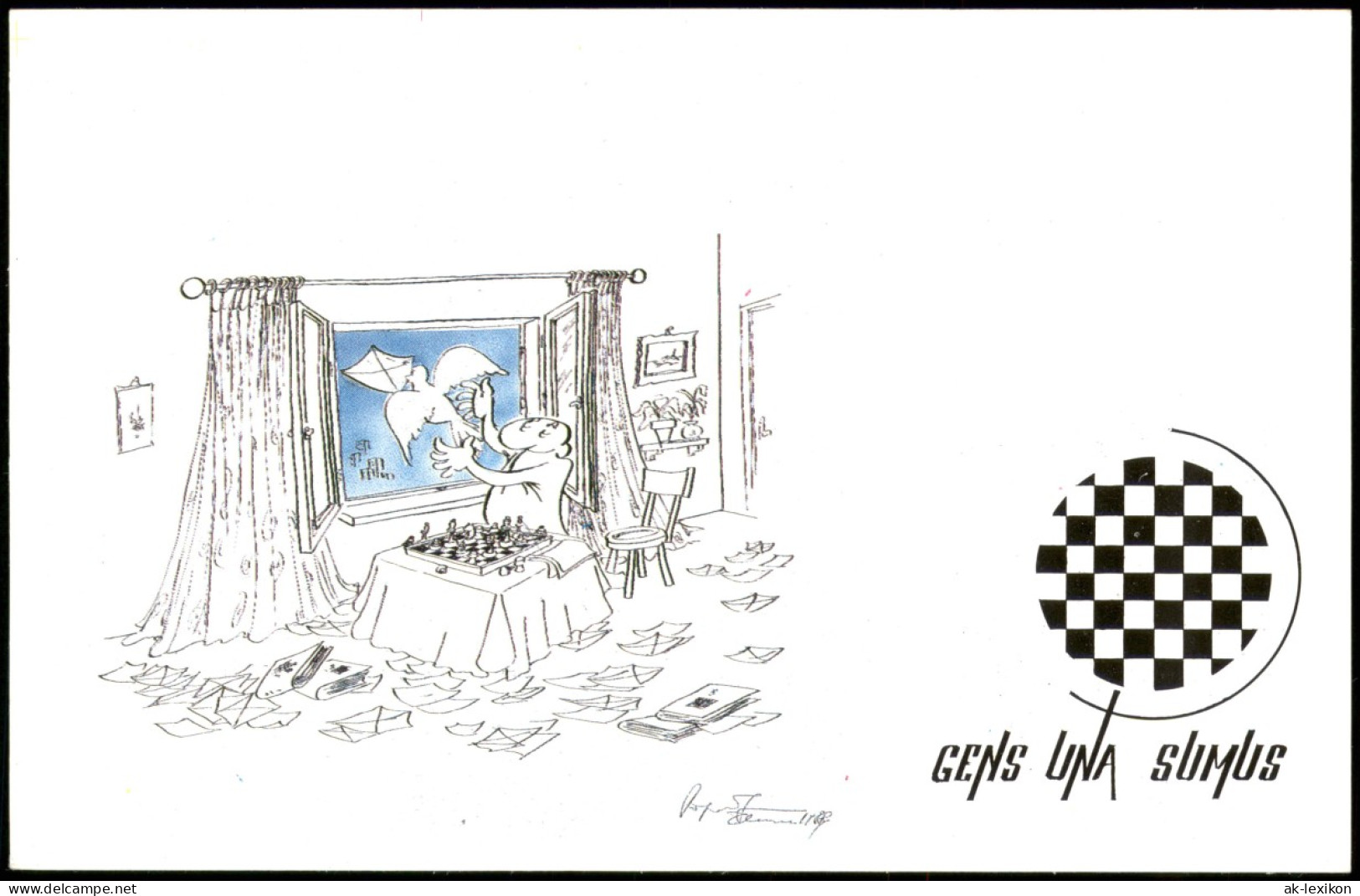 Ansichtskarte  Schach (Chess) Motivkarte Aus Jugoslawien 1988 - Contemporain (à Partir De 1950)