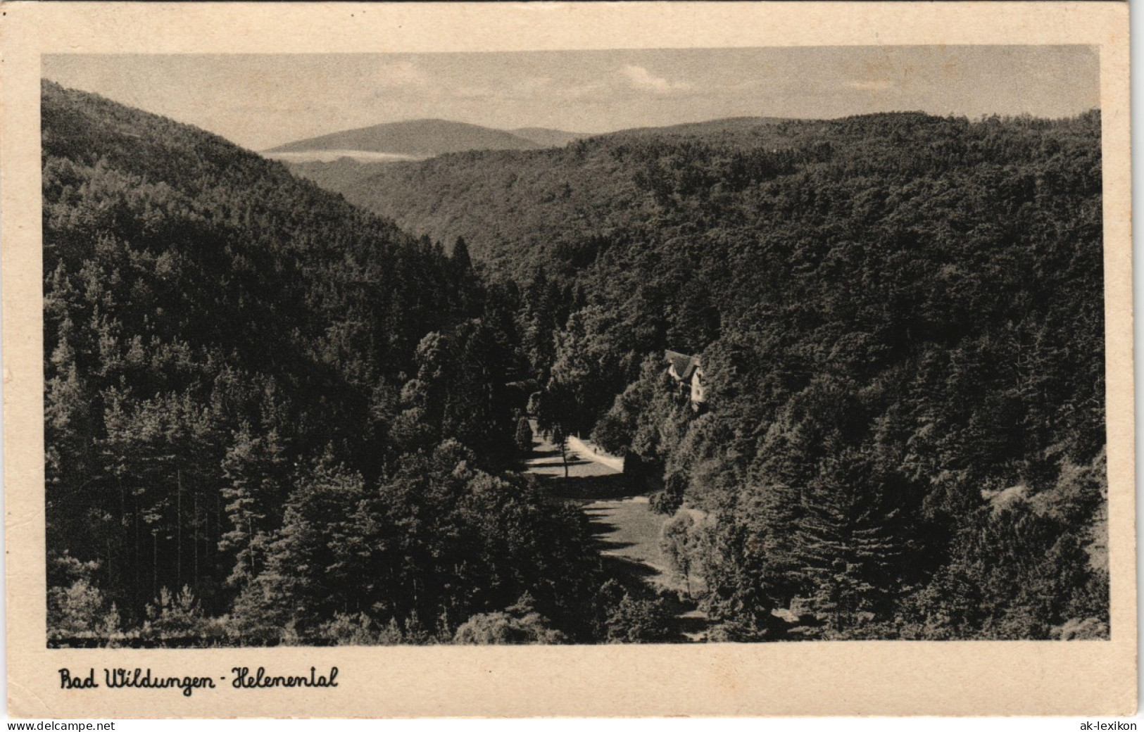 Ansichtskarte Bad Wildungen Partie Im Helenental 1944 - Bad Wildungen