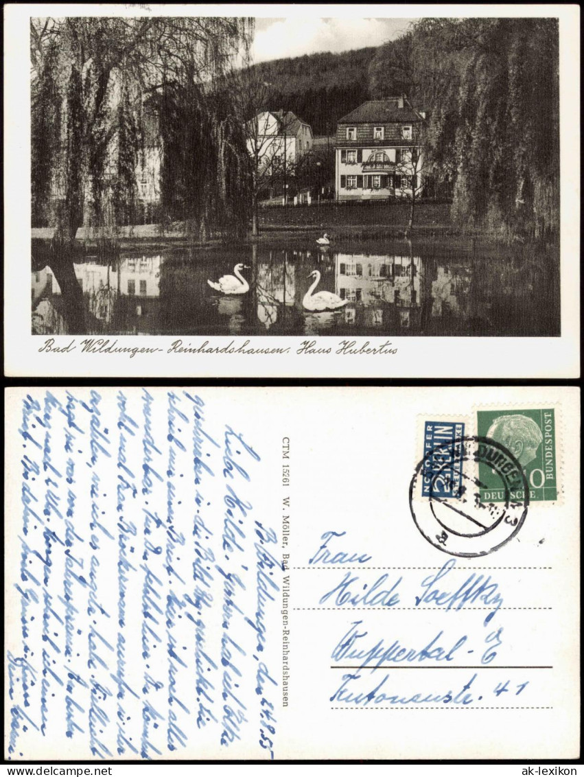 Ansichtskarte Bad Wildungen Reinhardshausen Haus Hubertus 1955 - Bad Wildungen