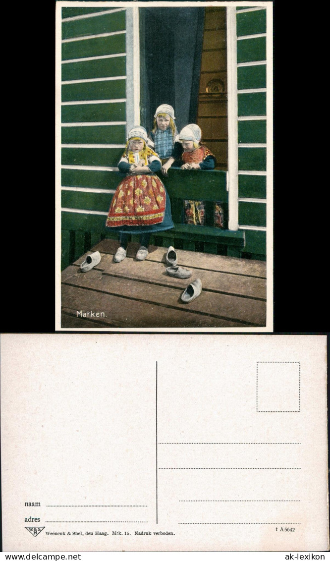 Postkaart Marken-Waterland Insel Marken - Mädchen 1925 - Marken