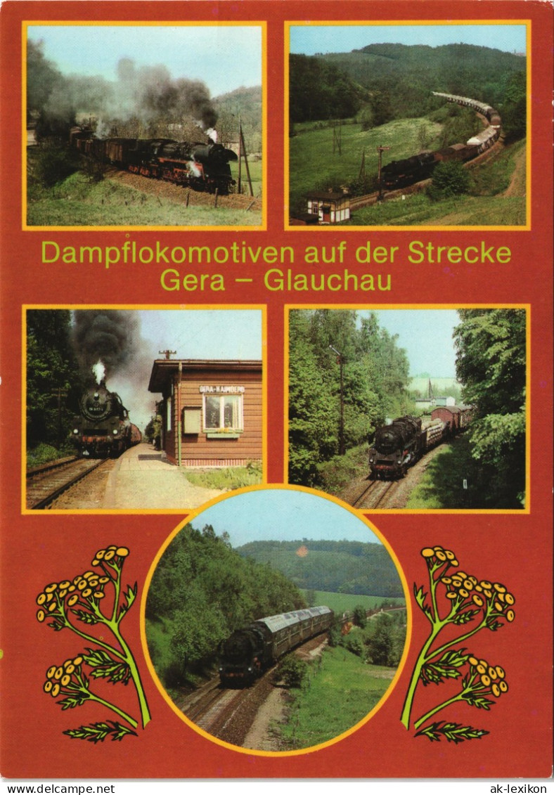Ansichtskarte Gera Dampflokomotiven Auf Der Strecke Gera - Glauchau 1984 - Glauchau