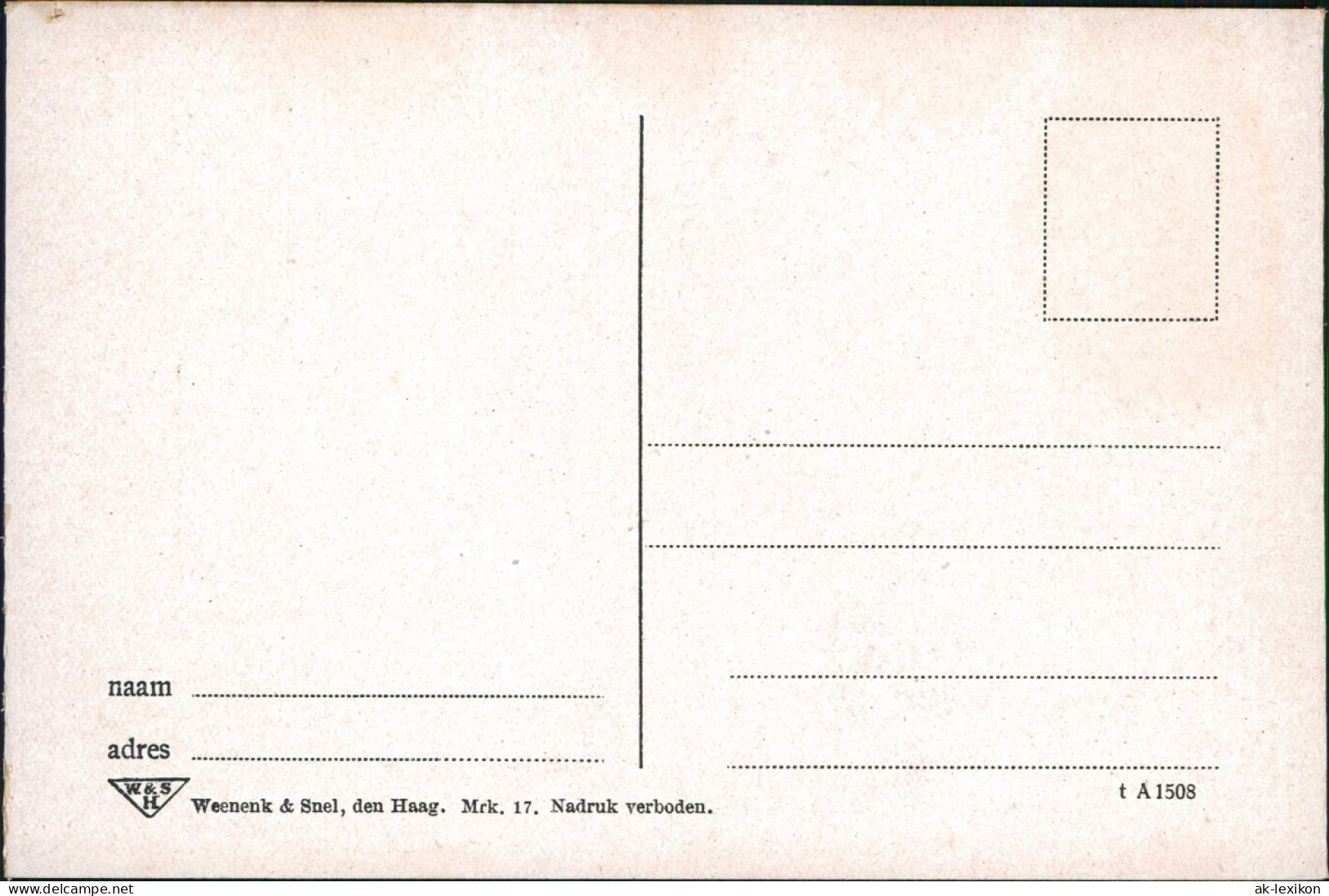 Postkaart Marken-Waterland Marken. Binnenkamer. 1925 - Marken