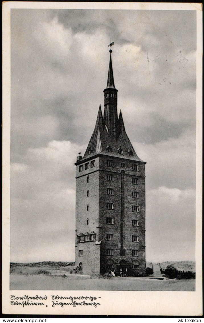 Ansichtskarte Wangerooge Leuchtturm Roter Sand 1939 - Wangerooge