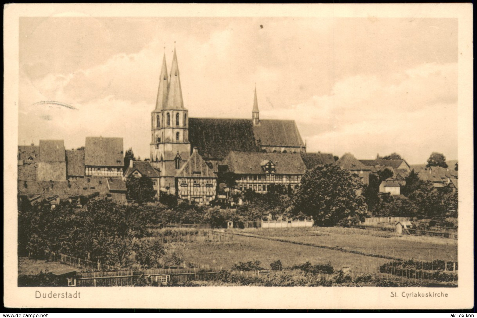 Ansichtskarte Duderstadt Partie An Der St. Cyriakus-Kirche 1932 - Duderstadt