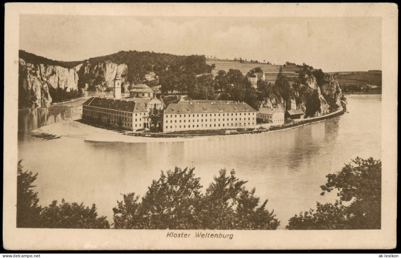Ansichtskarte Kelheim Kloster Weltenburg Aus Der Vogelschau-Perspektive 1920 - Kelheim