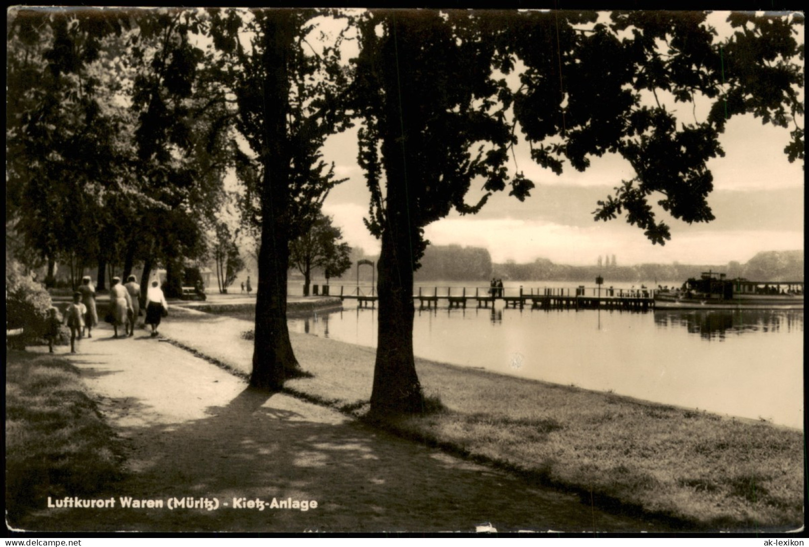 Ansichtskarte Waren (Müritz) Kietz-Anlage Zur DDR-Zeit 1957 - Waren (Mueritz)