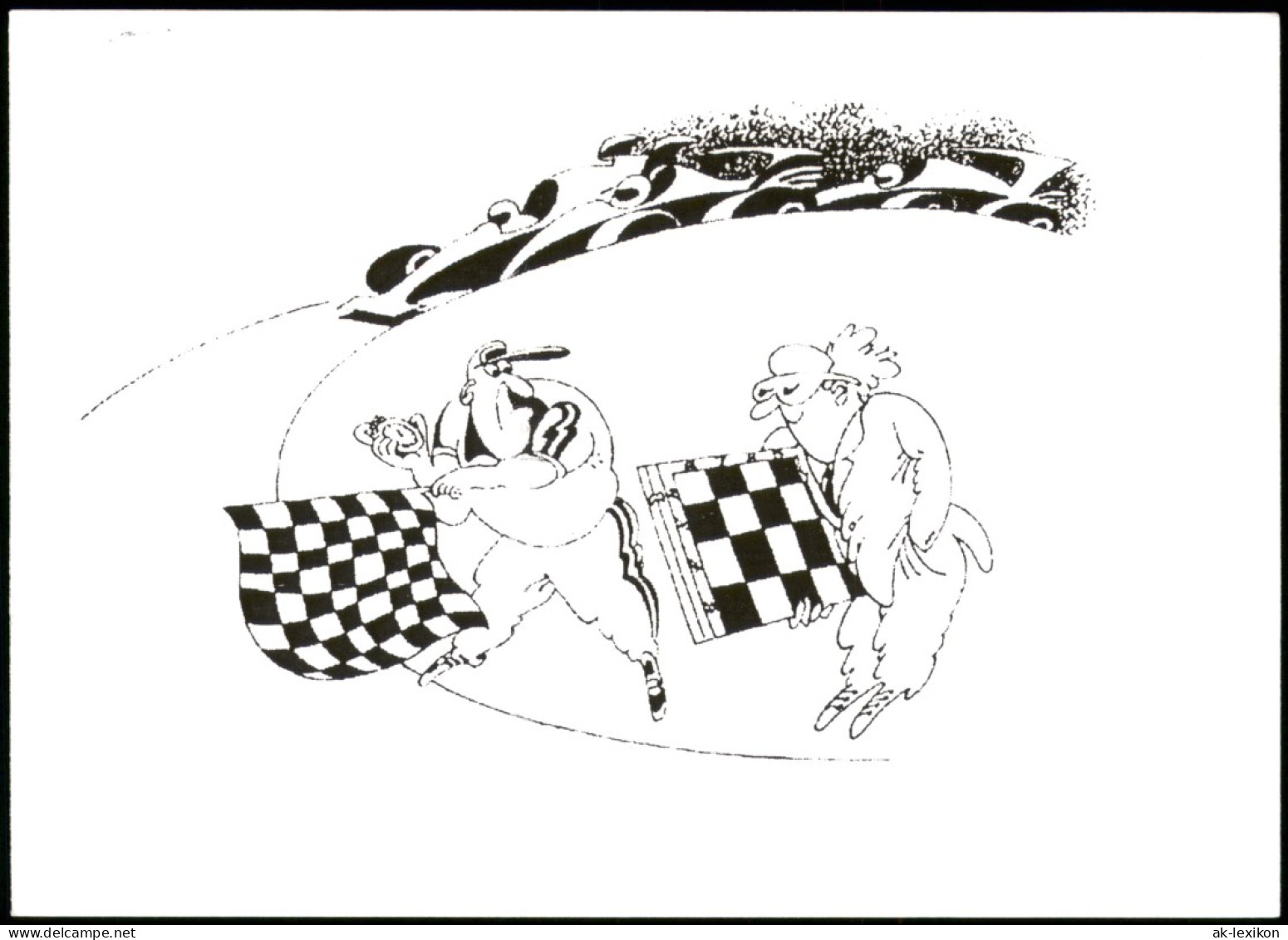 Schach (Chess) Motivkarte Illustration Mit Schachbrett U. Zielflagge 2006 - Contemporain (à Partir De 1950)