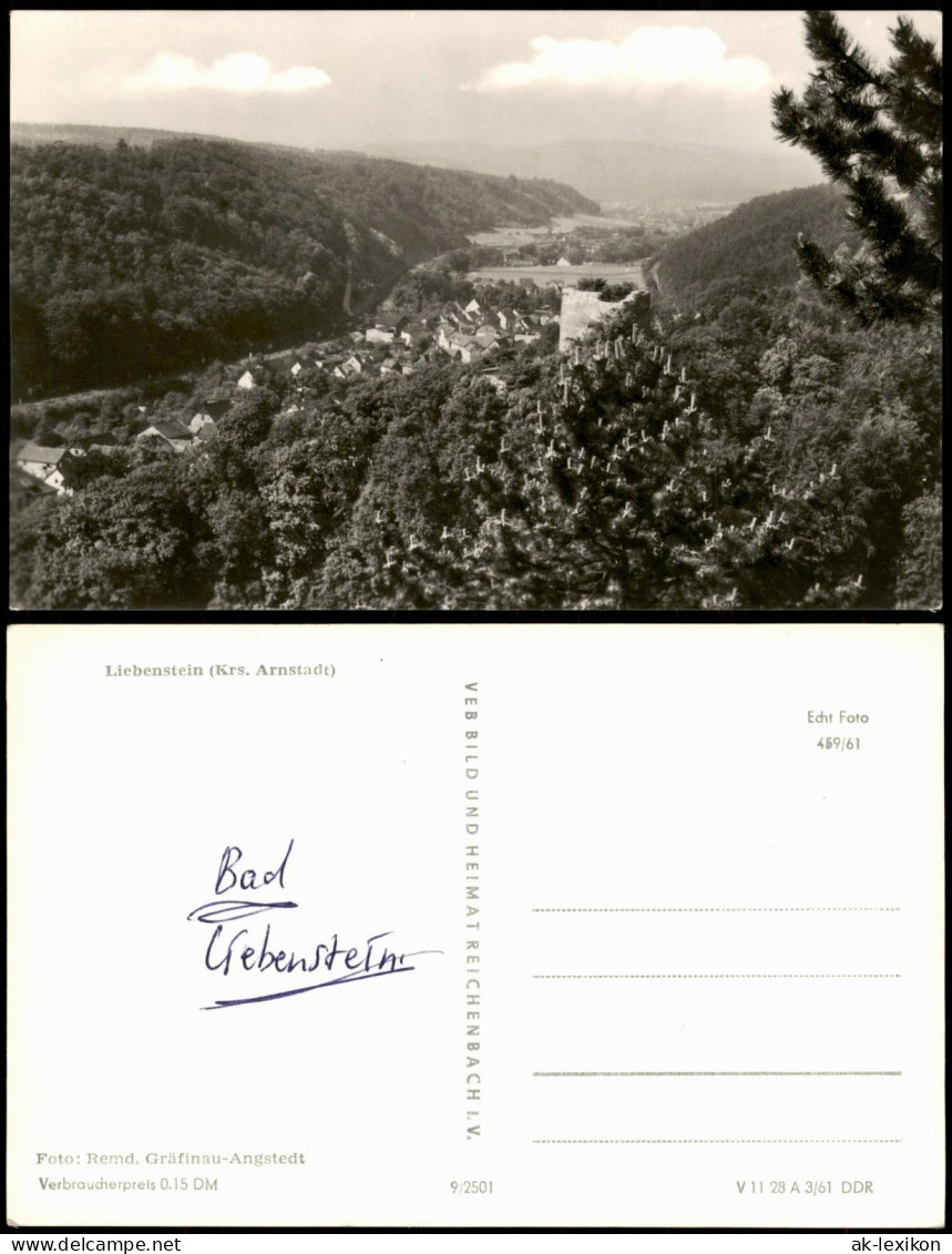 Bad Liebenstein Panorama-Ansicht; Ort Zu DDR-Zeit Krs. Arnstadt 1961 - Bad Liebenstein