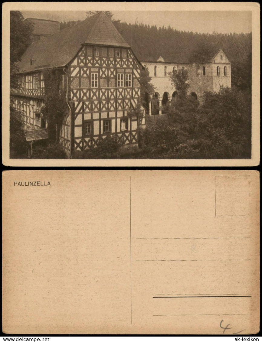 Ansichtskarte Paulinzella-Stadtilm Ortsansicht Mit Fachwerk-Gebäude 1920 - Stadtilm