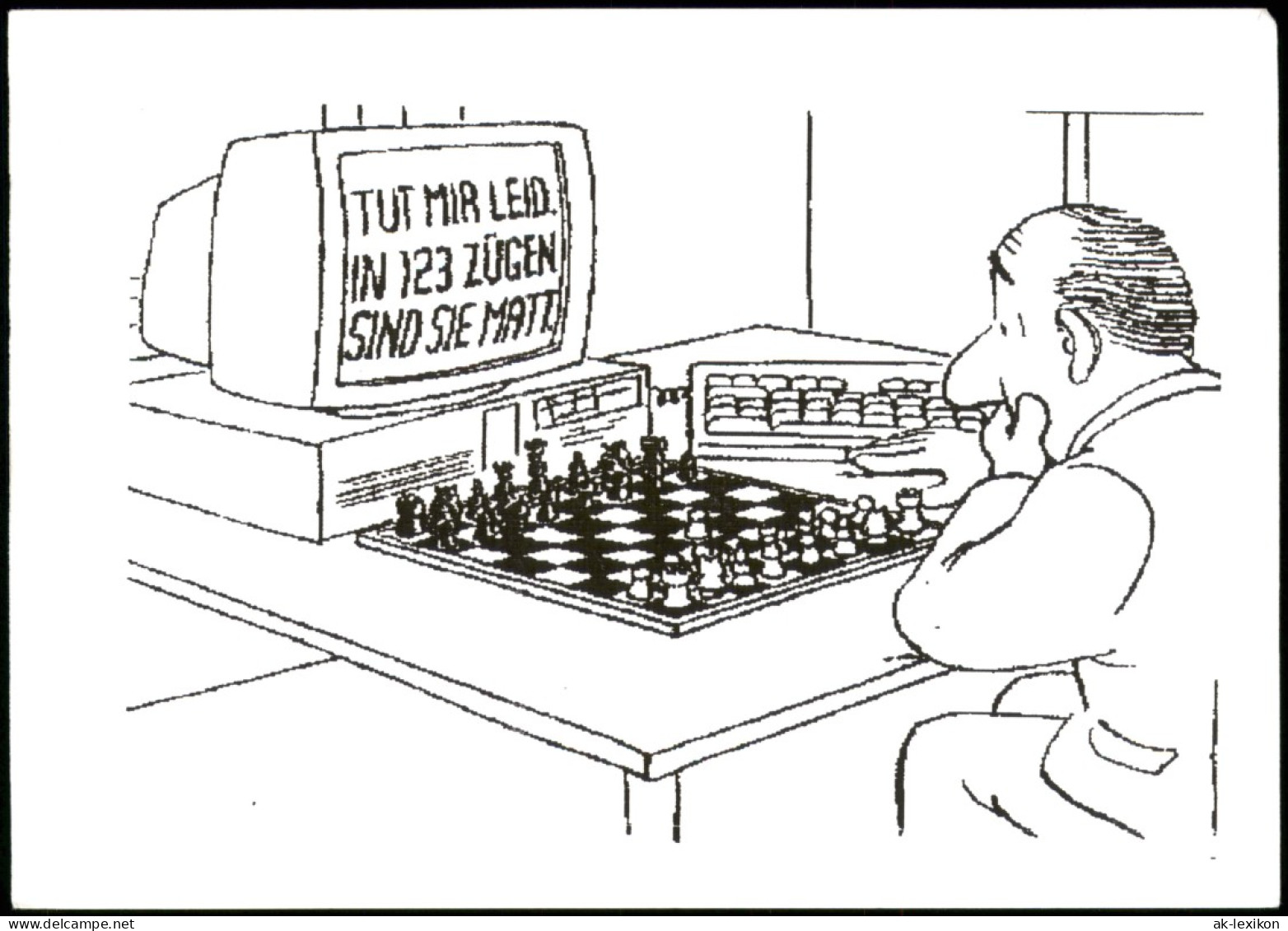 Ansichtskarte  Schach (Chess) Motivkarte Mit Schach-Computer 2005 - Contemporain (à Partir De 1950)