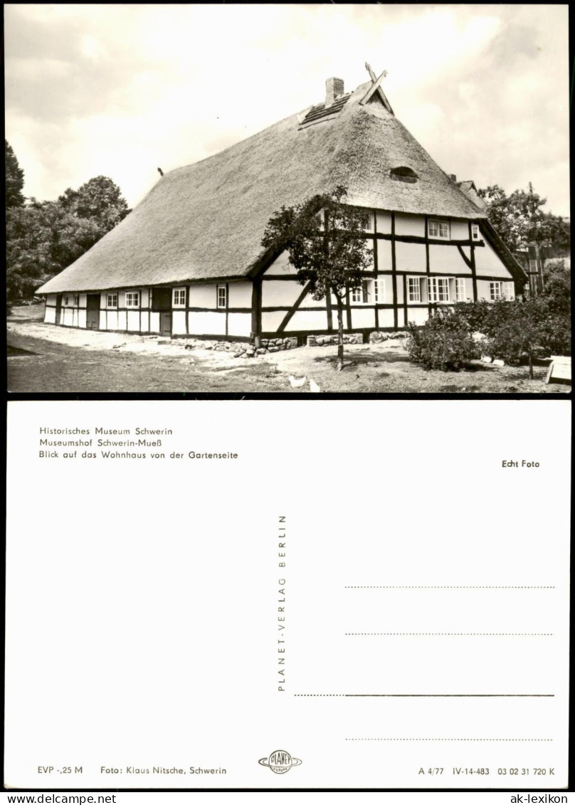 Ansichtskarte Schwerin Historisches Museum Museumshof Schwerin-Mueß 1977 - Schwerin