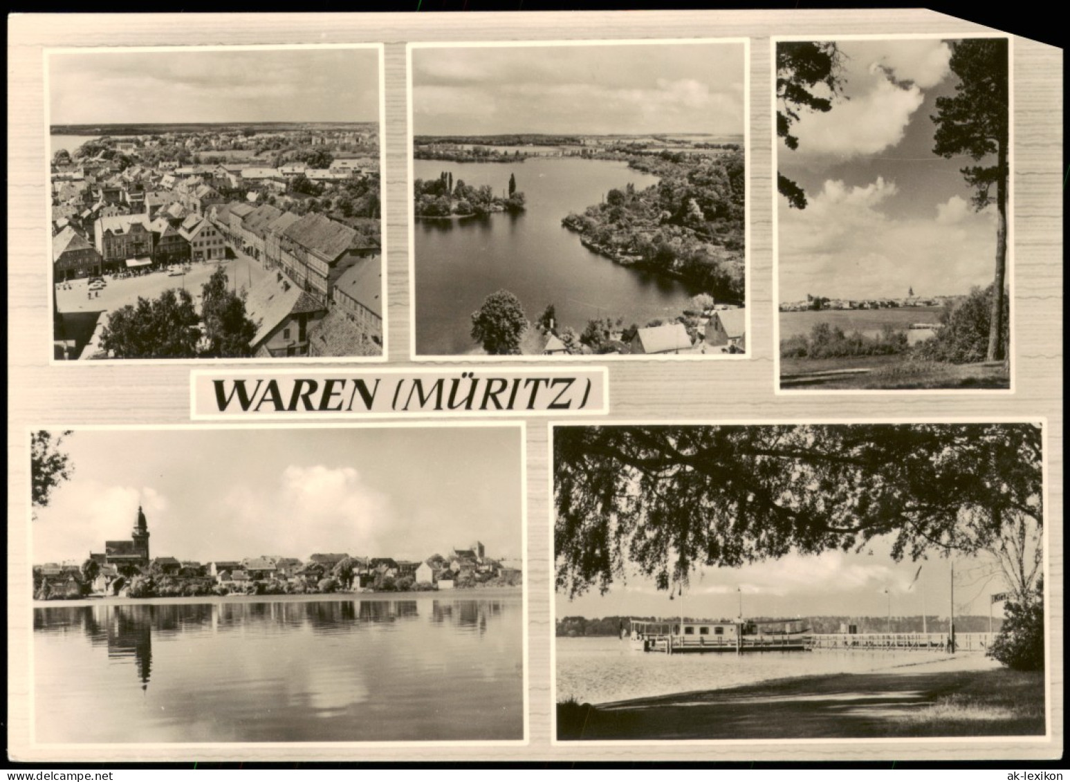 Ansichtskarte Waren (Müritz) DDR Mehrbildkarte Mit 5 Ortsansichten 1964 - Waren (Müritz)