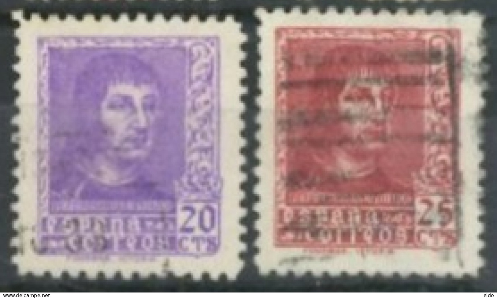 SPAIN,  1938, FERDINAND THE CATHOLIC STAMPS SET OF 2, # 659/60, USED. - Gebraucht