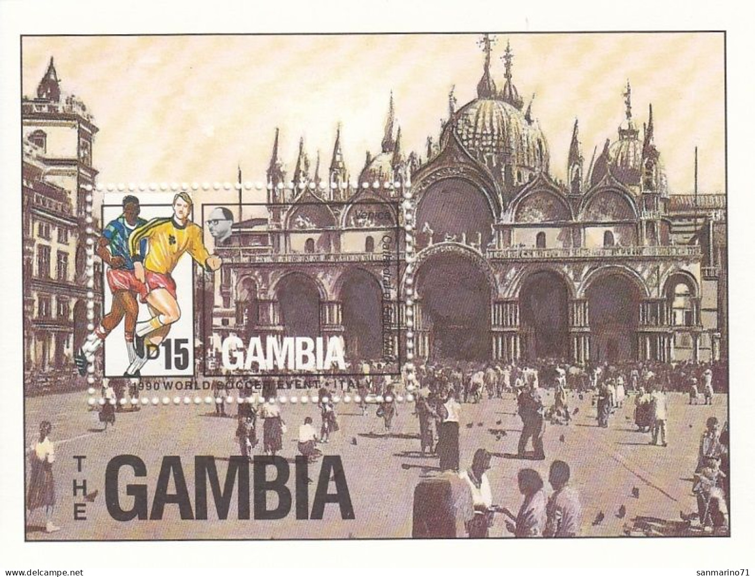 GAMBIA Block 72,unused - 1990 – Italie