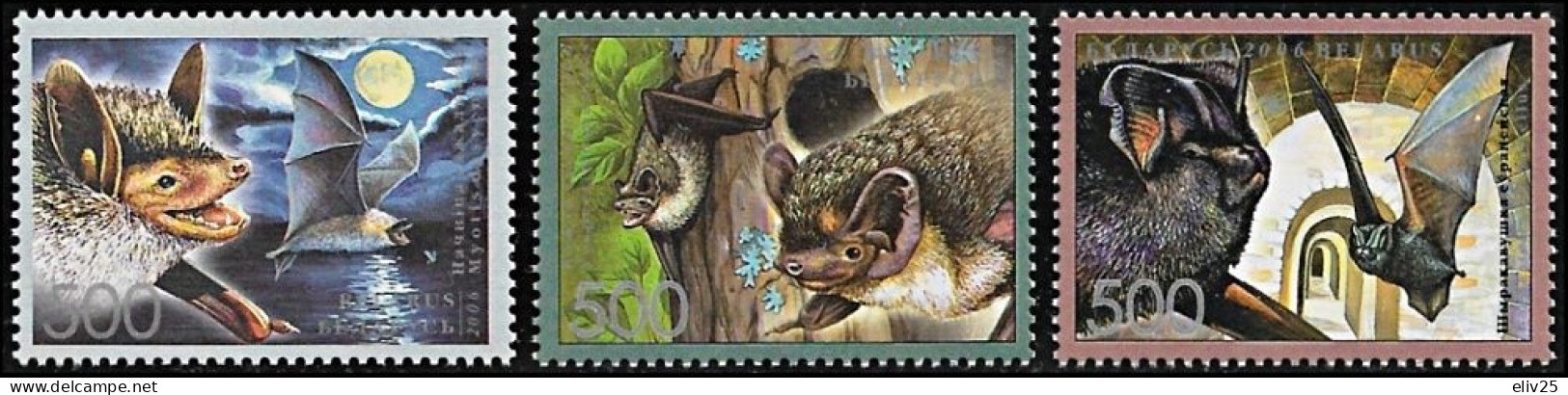 Belarus 2006, Bats - 3 V. MNH - Murciélagos