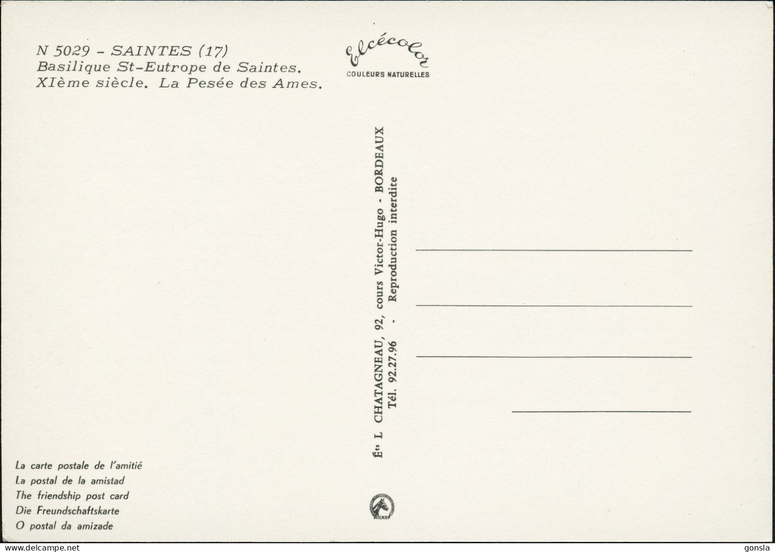SAINTES 1970 "Basilique St-Eutrope" Lot De 3 Cartes Postales - Churches & Cathedrals