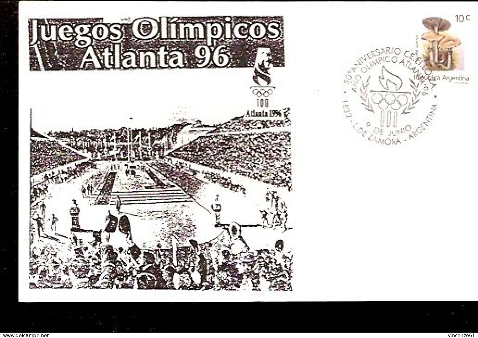 Atlanta Olimpics Game 1996 Annullo Speciale Repubblica Argentina - Summer 1996: Atlanta