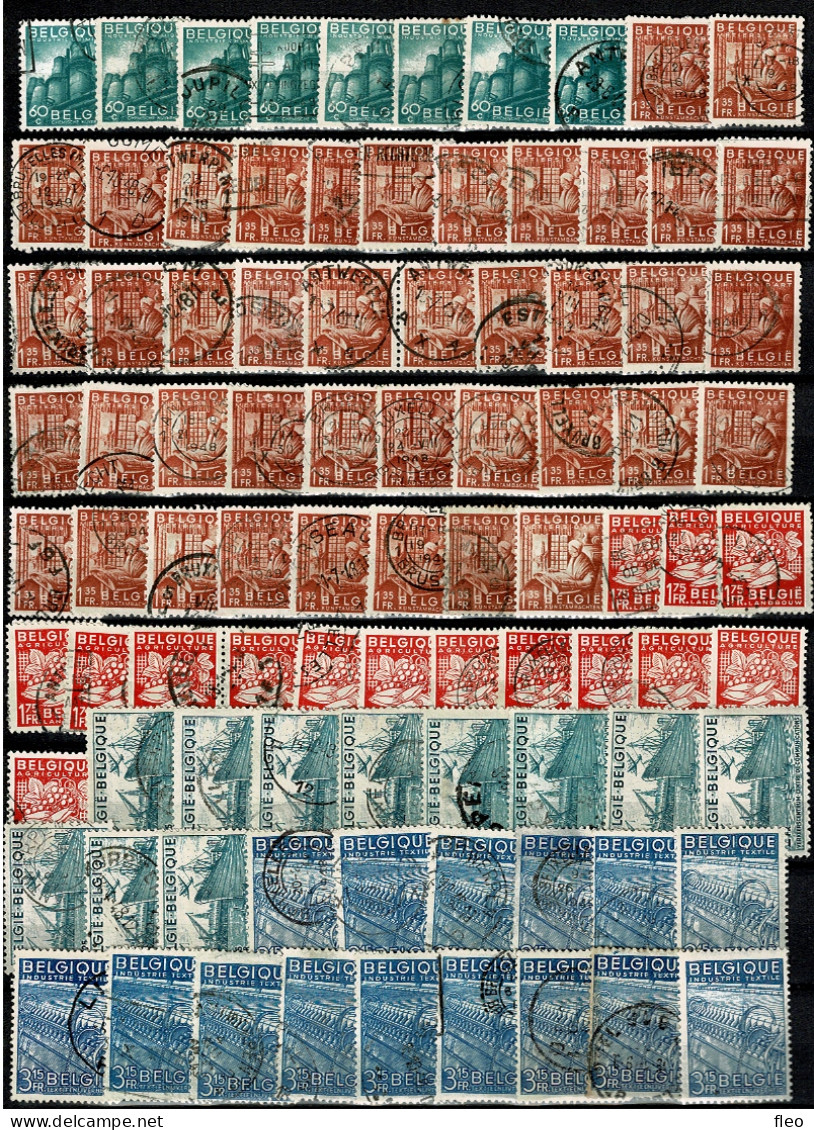 1948 Series 761/766° & 767/772° (+/-400 Timbres) :Belgische Uitvoer / L'exportation Belge - Oblitérés